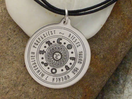 Astrologisches Sonnenamulett Silberamulett - groß