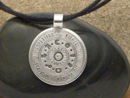 Astrologisches Sonnenamulett Silberamulett - klein