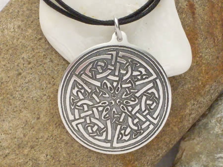 Silberamulett Keltisches Schlangenornament
