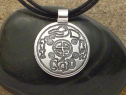 Altkoreanische Glücksmünze Silber Amulett